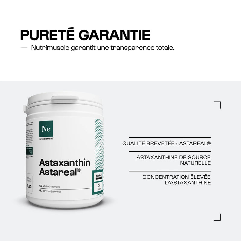 Astaxanthine Astareal® 6mg Nutrimuscle - Antioxydant Naturel