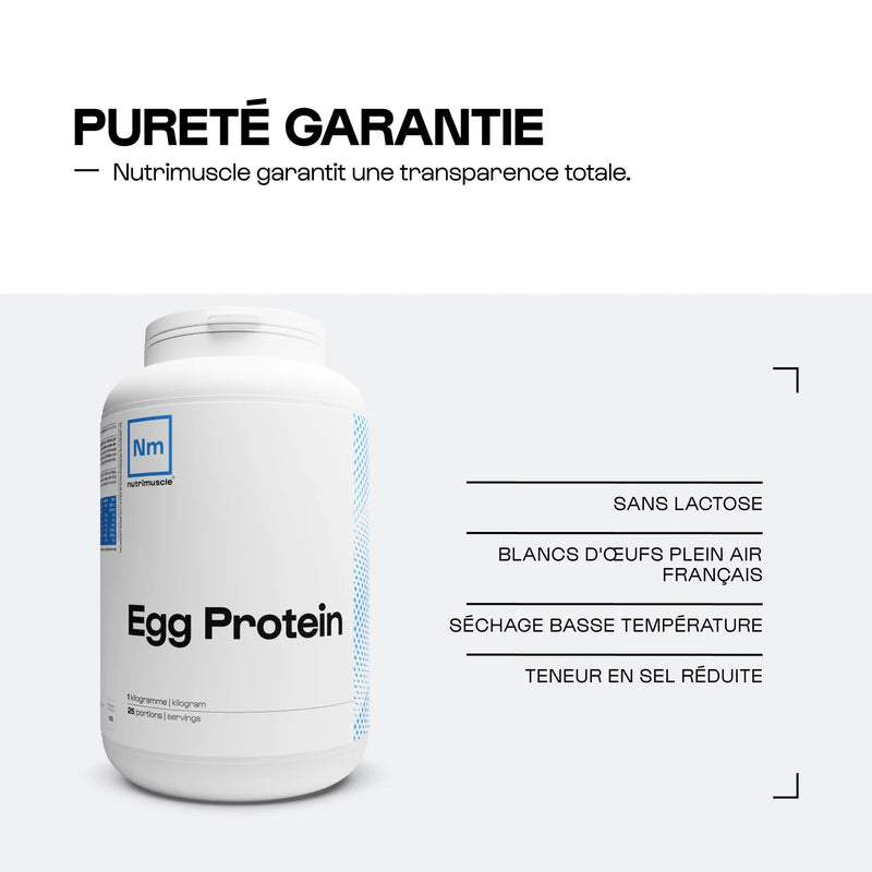 Protéine d'Œuf en Poudre Nature Nutrimuscle