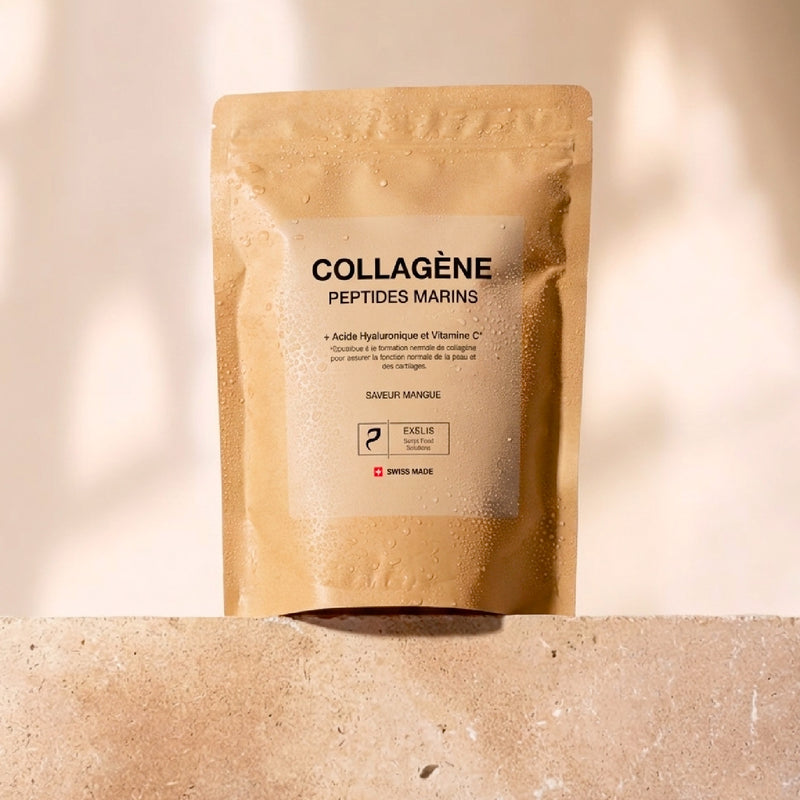 Situation Exelis Pouche Collagene Marin Peptides Mangue Avant