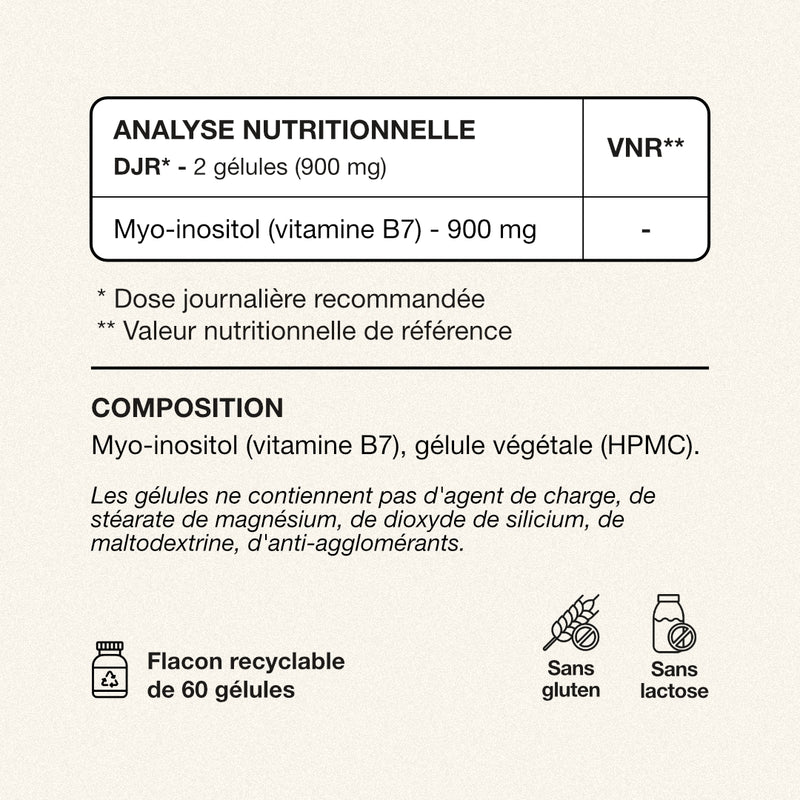 Tableau VNR et composition Myo-inositol Exelis