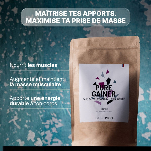Pure Gainer Nutripure Neutre - Optimiser la prise de masse musculaire
