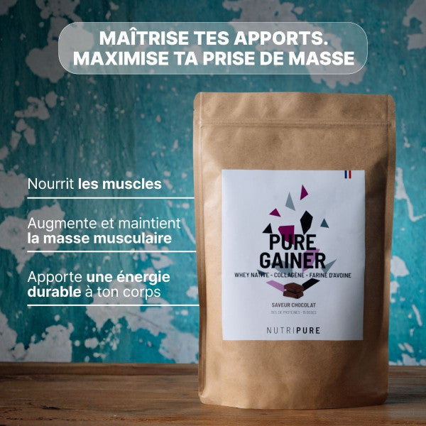 Pure Gainer Nutripure Chocolat - Optimiser la prise de masse musculaire