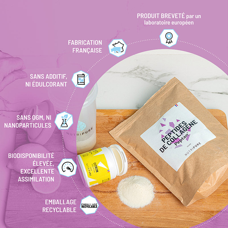 Collagène Peptan® Chocolat Nutripure – Peptide de Collagène pour la Peau et les Articulations