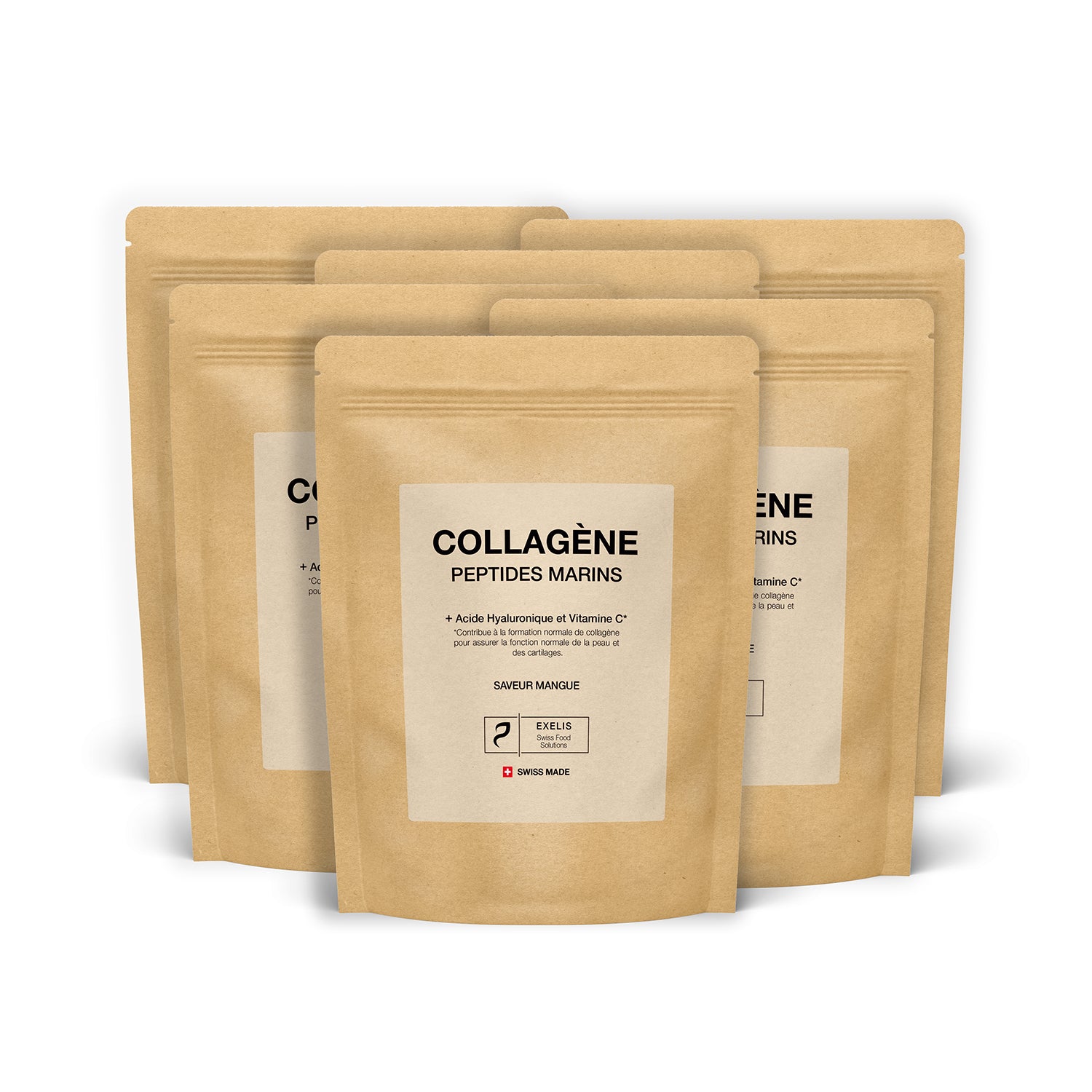 Collagène marin hydrolysé – Acide Hyaluronique & Cofacteurs – Arôme Mangue