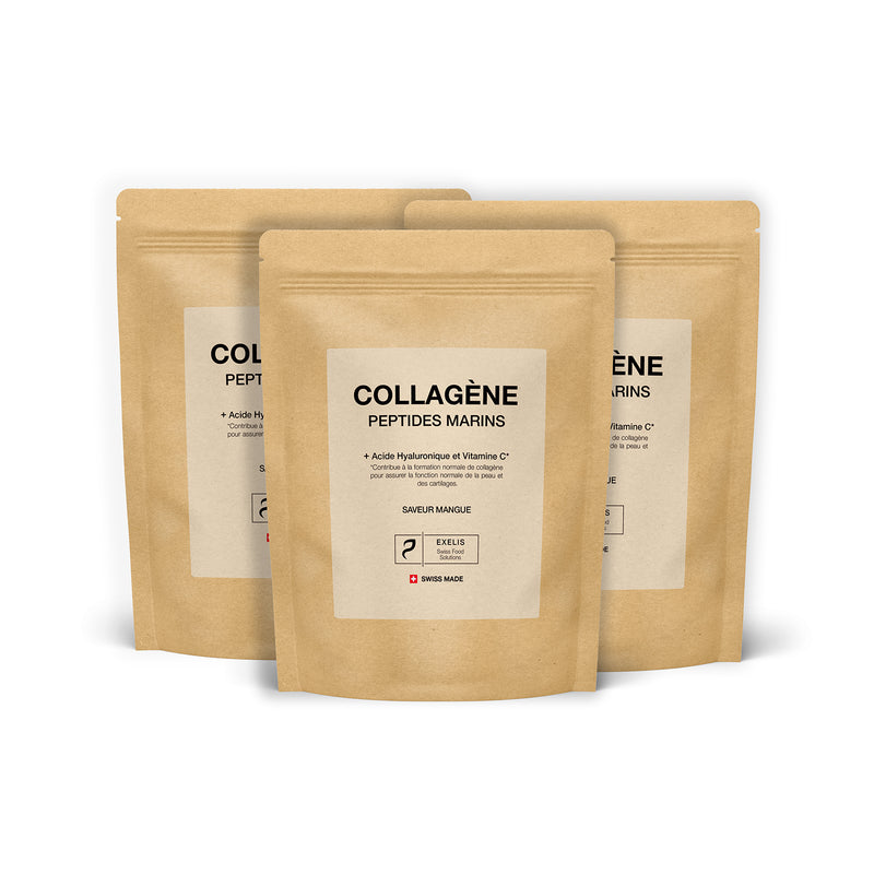 Collagène marin hydrolysé – Acide Hyaluronique & Cofacteurs – Arôme Mangue