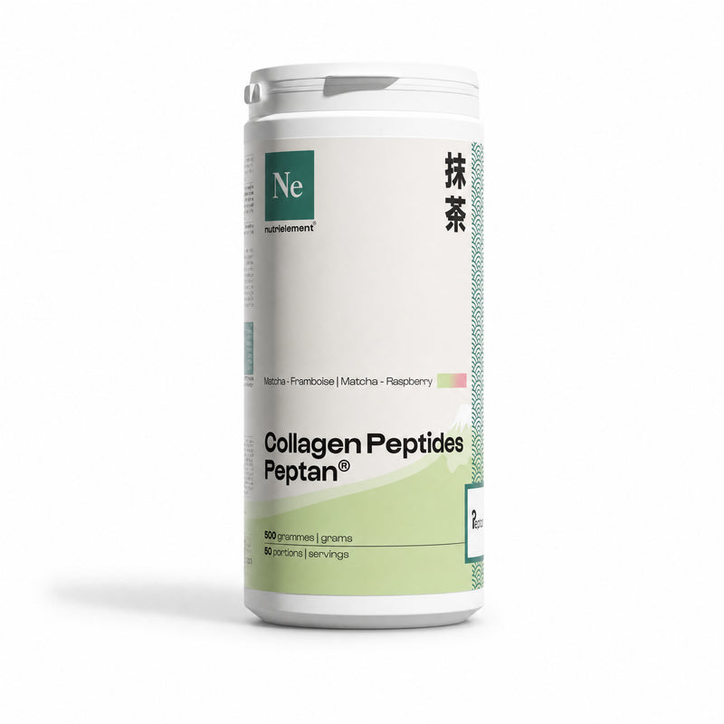 Collagène Peptan® Matcha-Framboise Nutrimuscle 500g - Peptides de Collagène Type 1