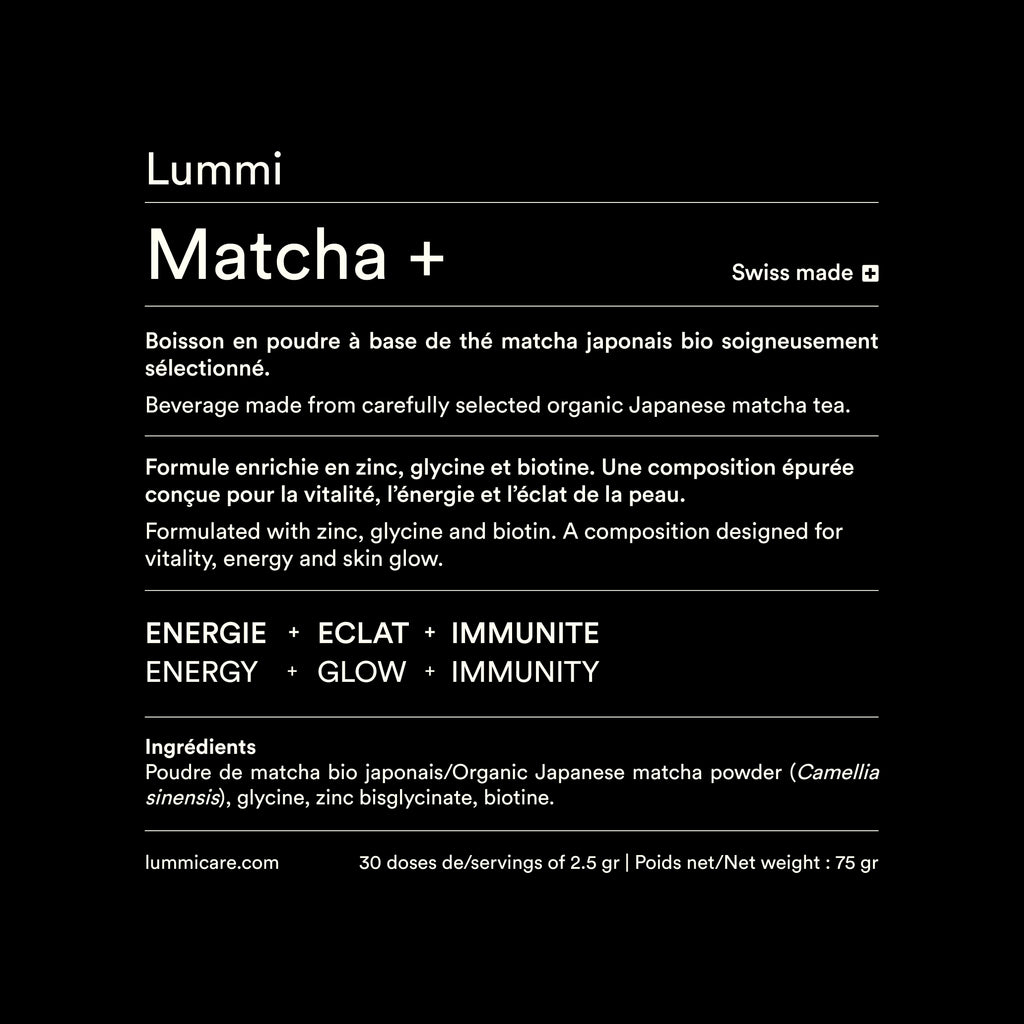 Thé Matcha+ Lummi Bio en Poudre – Rituel Beauté et Énergie