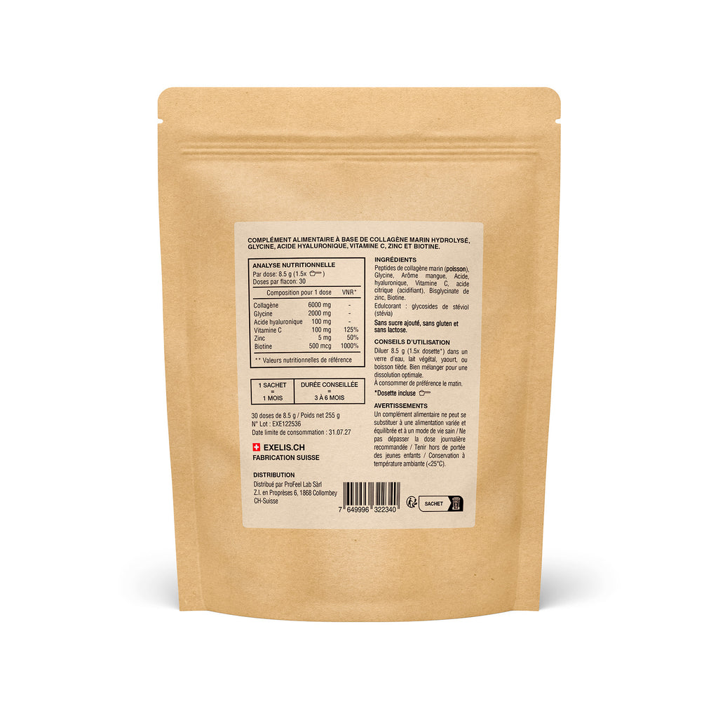 Exelis Pouche Collagene Marin Peptides Mangue Arrière