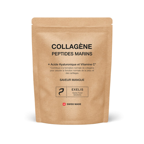 Collagène marin hydrolysé – Acide Hyaluronique & Cofacteurs – Arôme Mangue