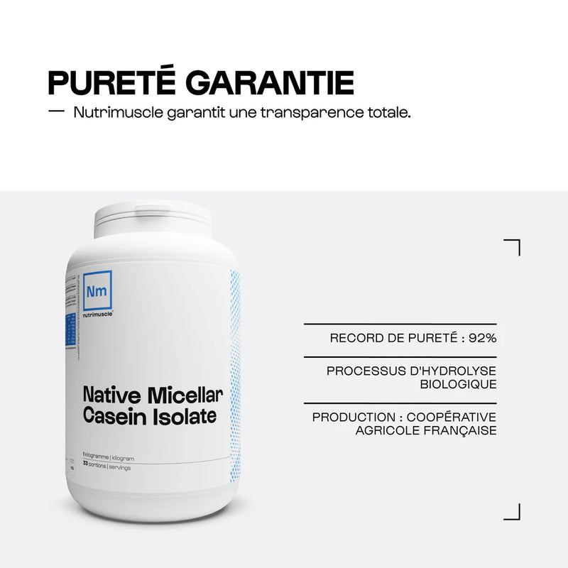 Isolat de Caséine Micellaire Native Nature Nutrimuscle