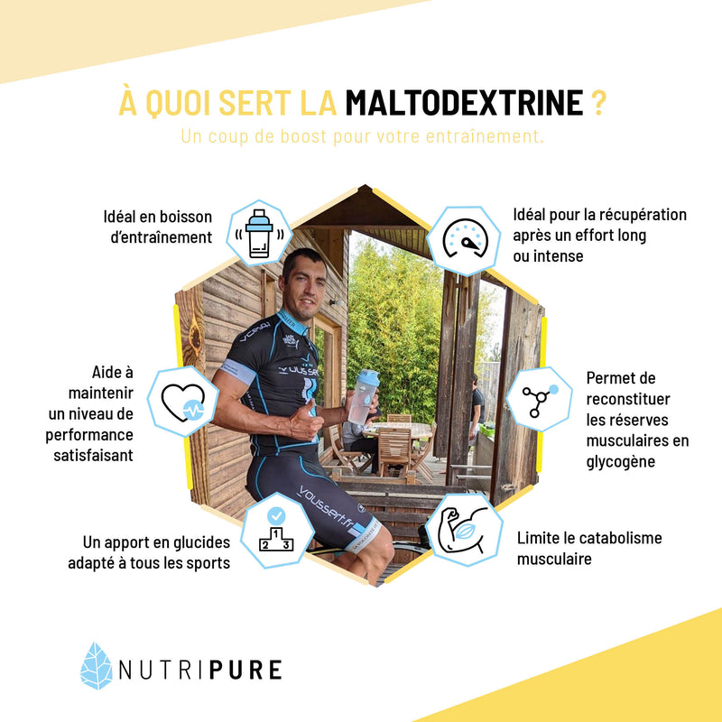 Maltodextrine Bio en Poudre Nutripure - Glucides à Assimilation Rapide