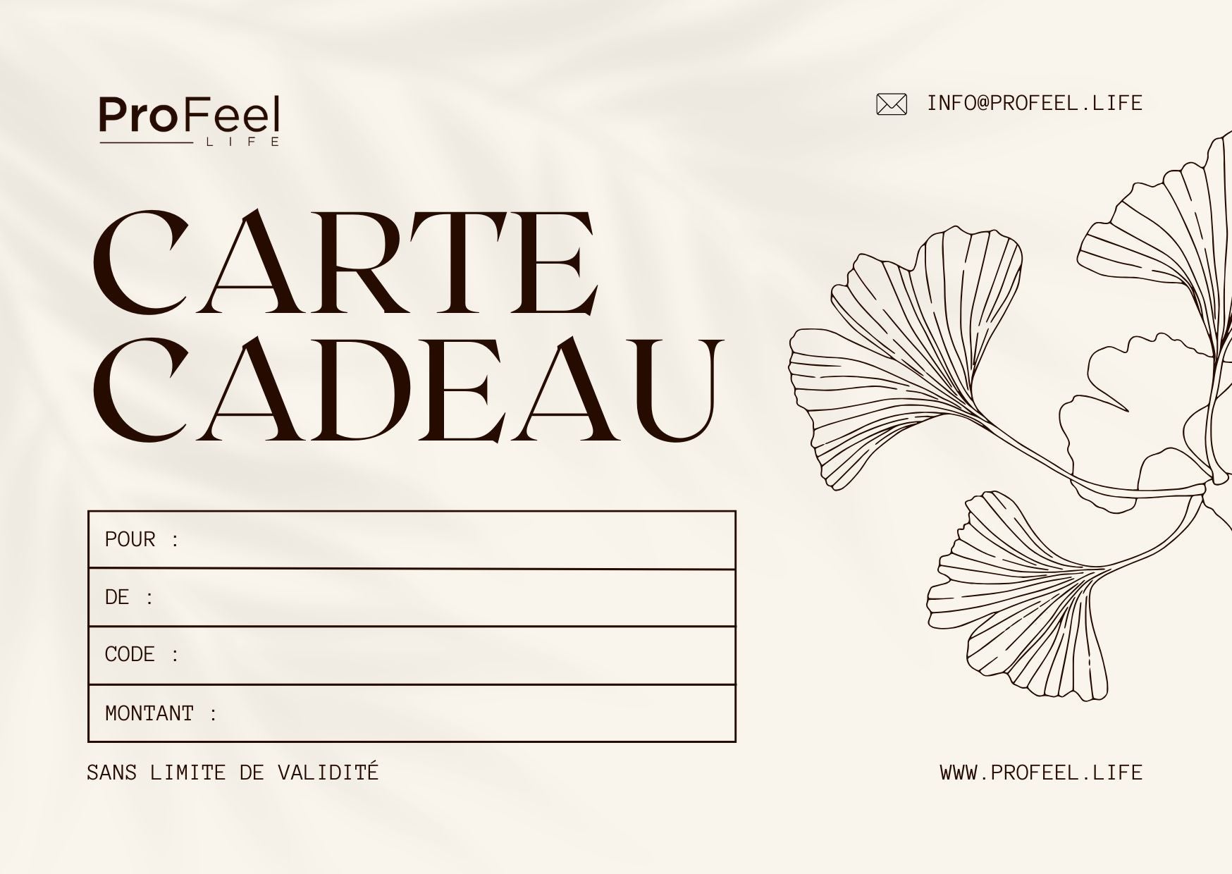 Carte Cadeau ProFeel