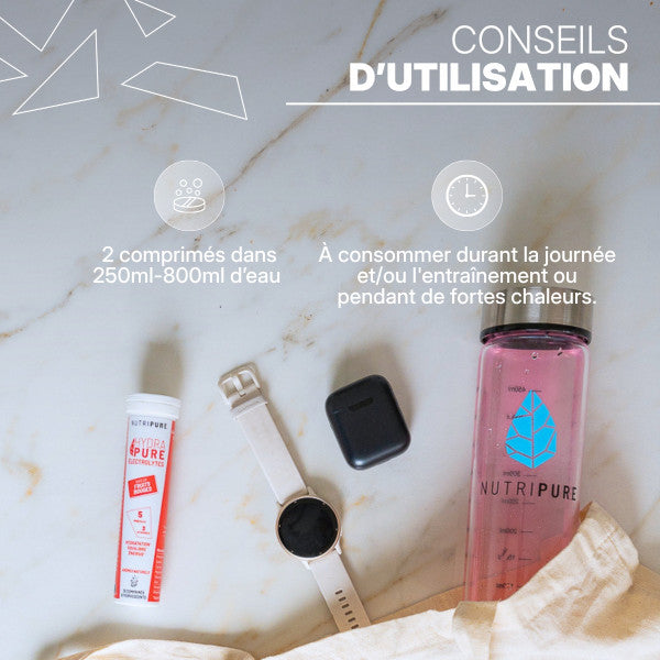 Hydrapure Électrolytes et Vitamines Nutripure Fruits Rouges