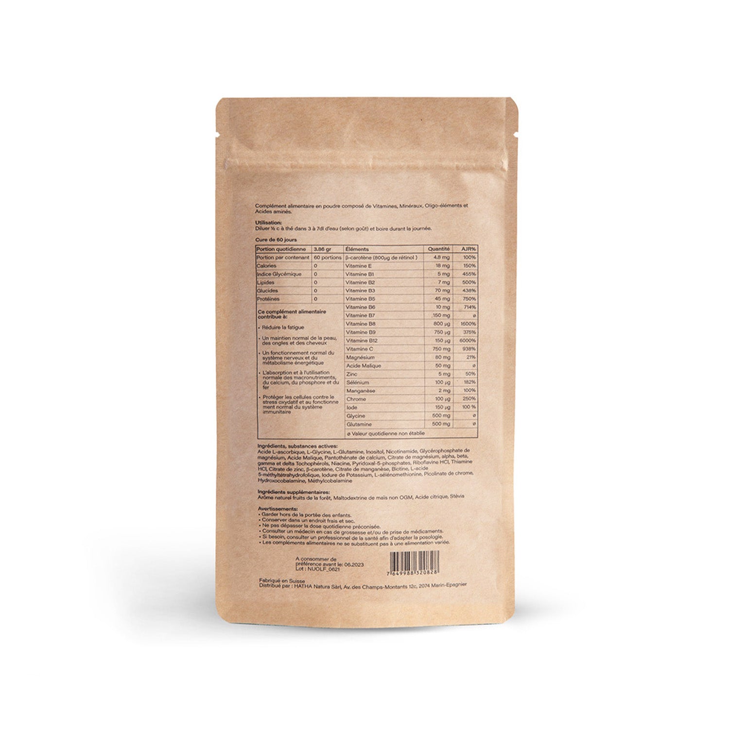 Nuho Multinutriments Olà Arrière Valeurs Nutritionnelles