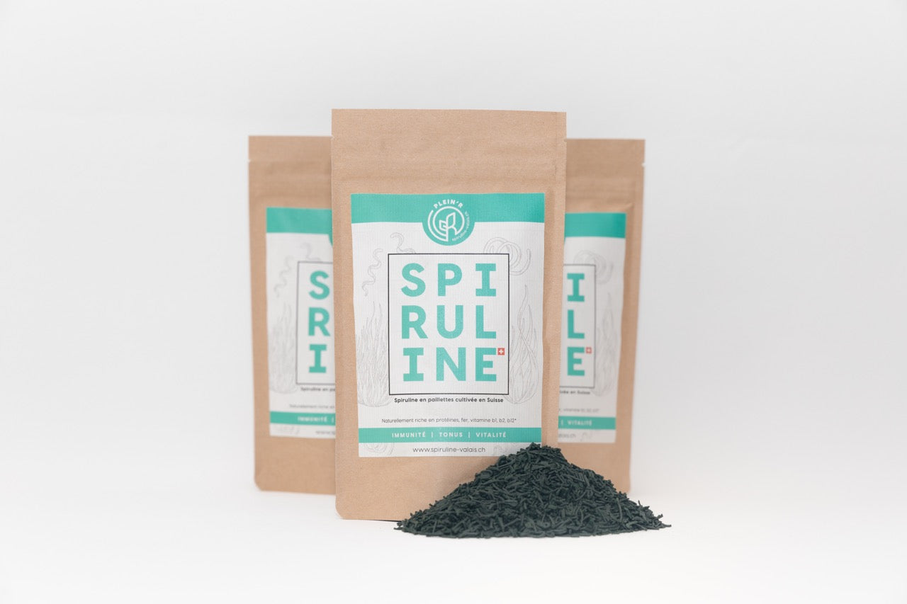 Spiruline en paillettes - Production écologique Valais